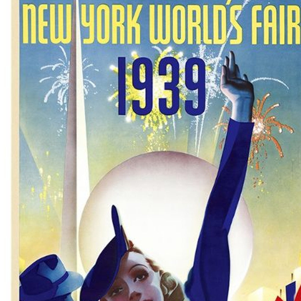 New York 1939 World's Fair Vintage Travel Unframed Print Wall Art-2