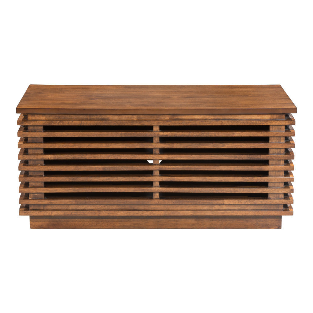 35" Brown Enclosed Storage Entertainment Center-2