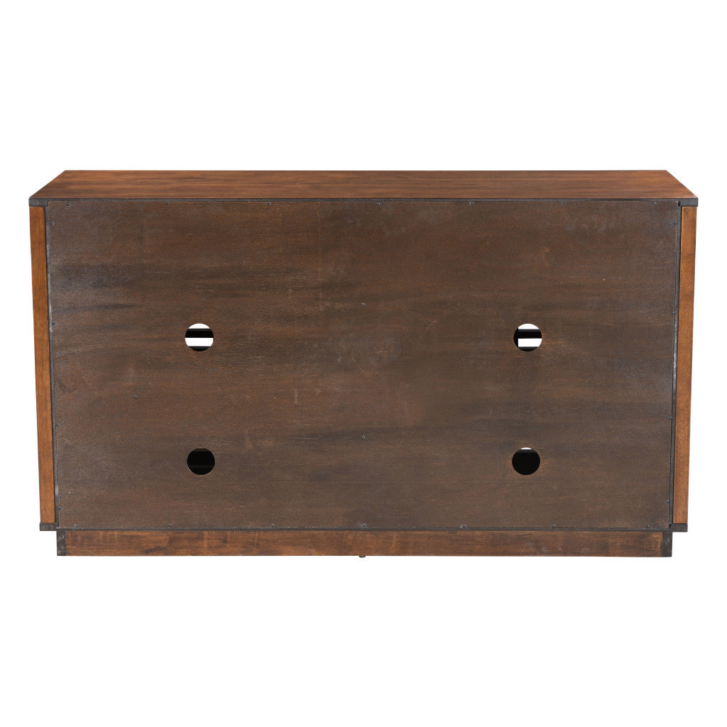 54" Brown Enclosed Storage TV Stand-3
