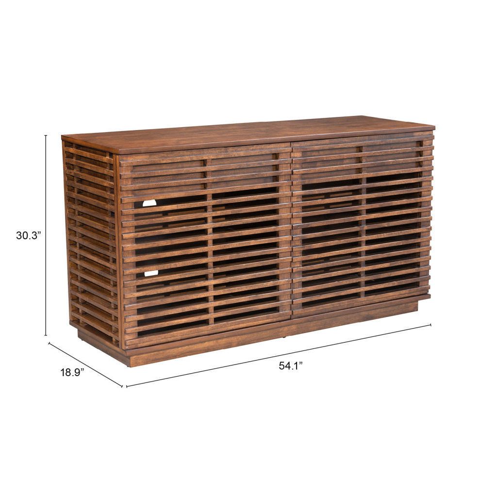 54" Brown Enclosed Storage TV Stand-7