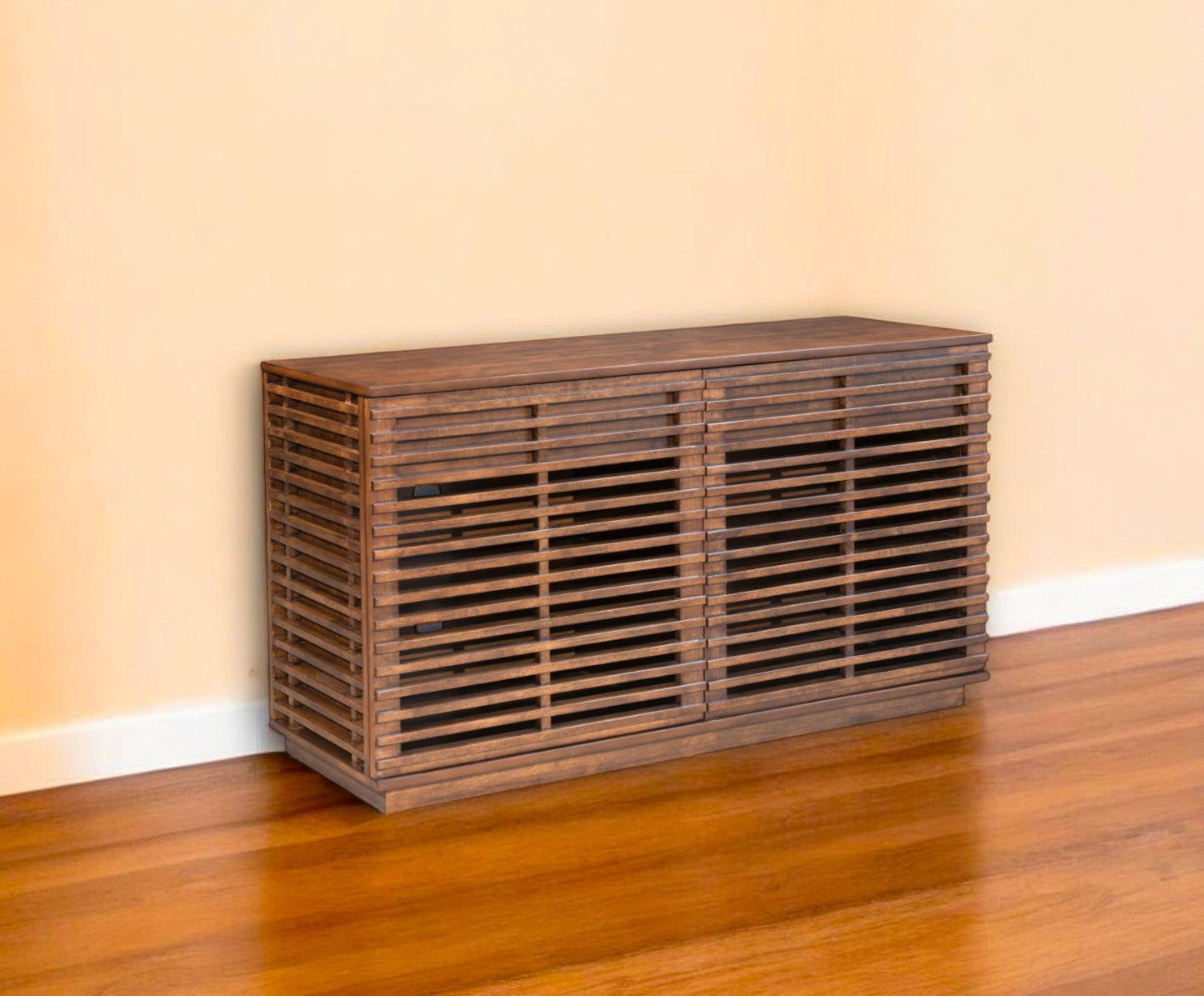 54" Brown Enclosed Storage TV Stand-1