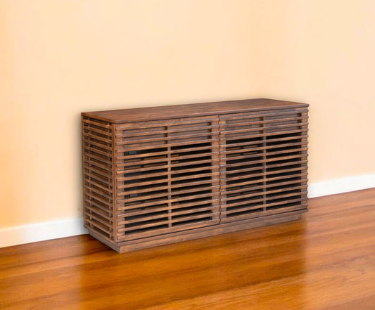 54" Brown Enclosed Storage TV Stand-1