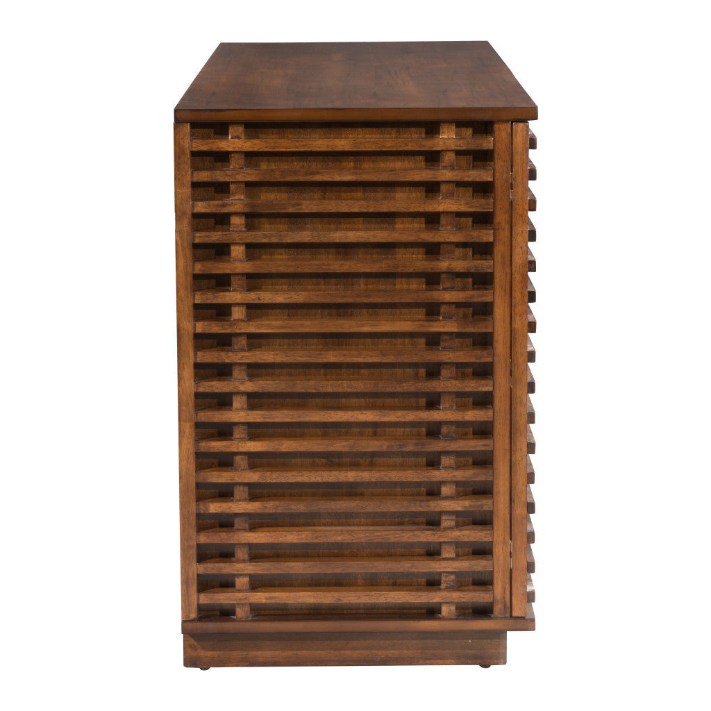54" Brown Enclosed Storage TV Stand-4