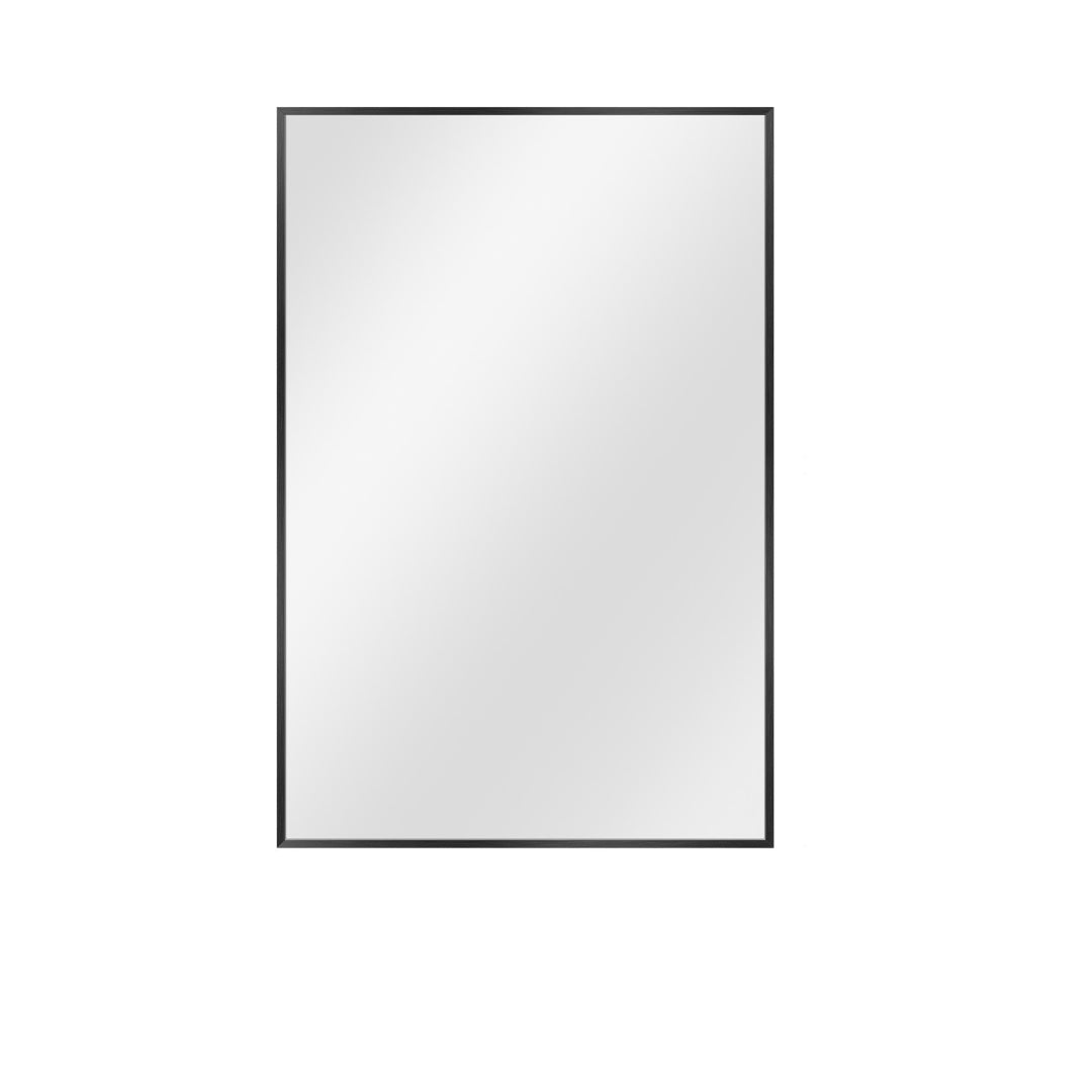 36" Black Metal Framed Accent Mirror-1