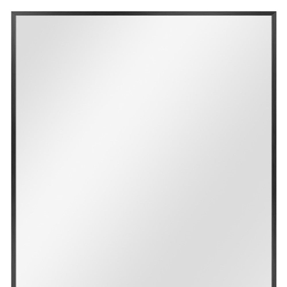 36" Black Metal Framed Accent Mirror-4
