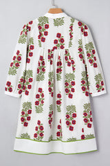 Halo Sleeve Loose Floral Dress