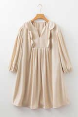 Mila Scallop Detail Mini PLUS Dress