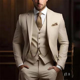 Men's High-grade Gentleman Temperament Slim Three-piece Suit