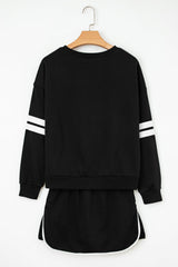 Varsity Stripe Pullover and Mini Skirt Set