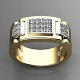 Fashion Rectangular Full Diamond Like Men's Ring