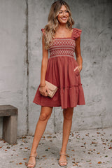 Aurelia Trim Sleeveless Mini Dress