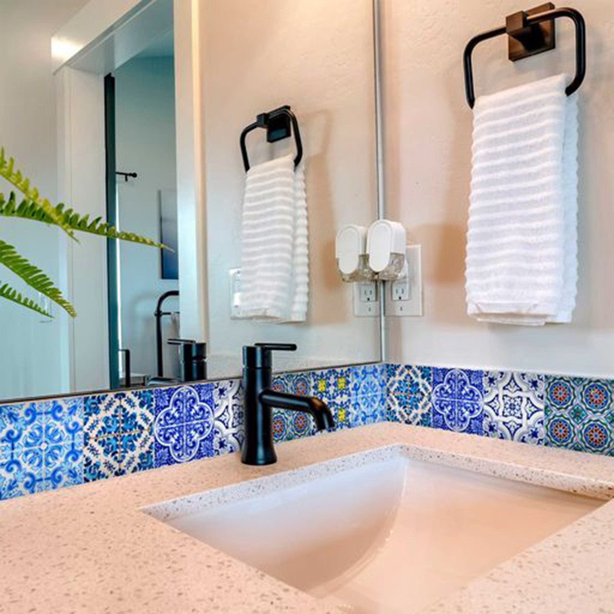 7" X 7" Greta Multi Mosaic Peel and Stick Tiles-5