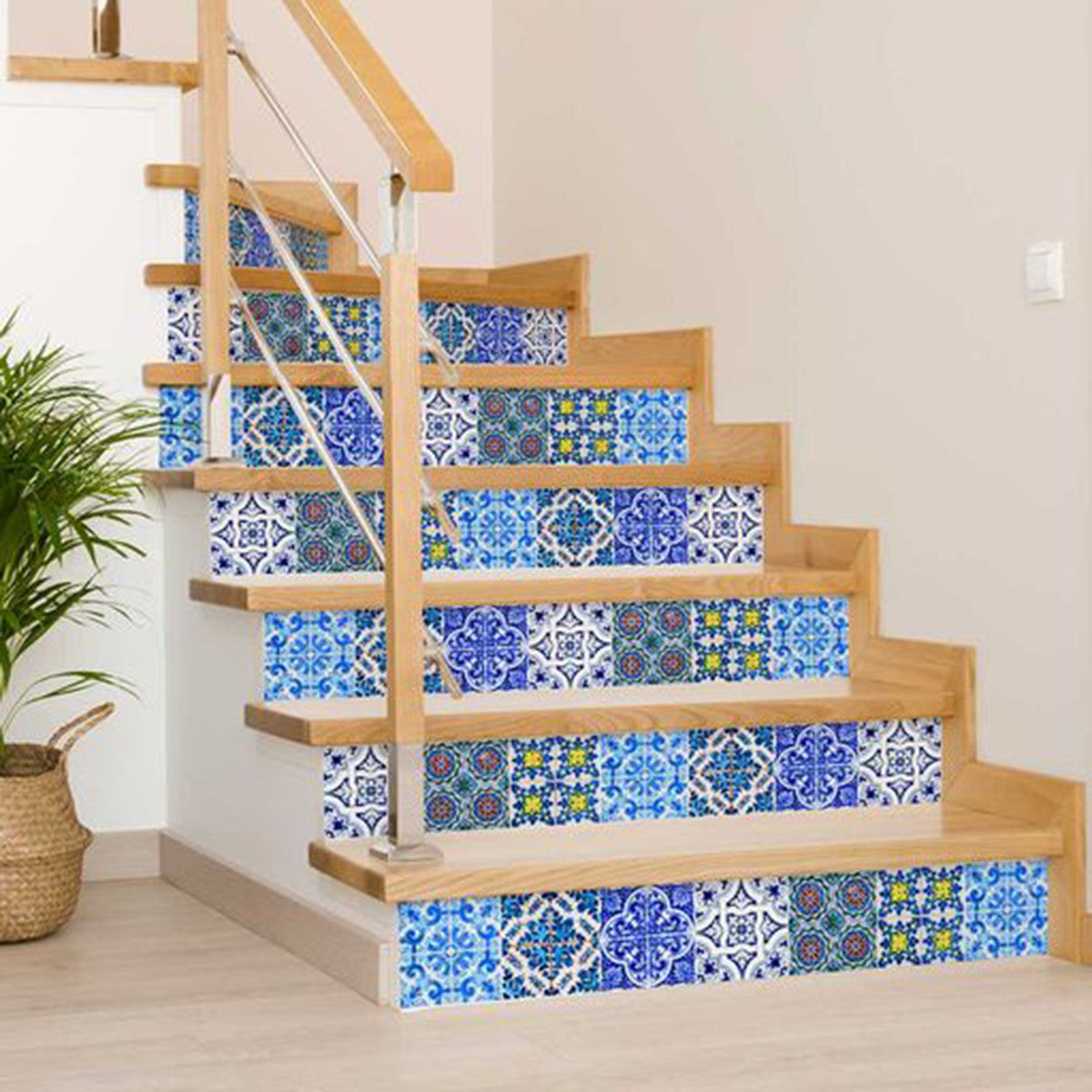 7" X 7" Greta Multi Mosaic Peel and Stick Tiles-3