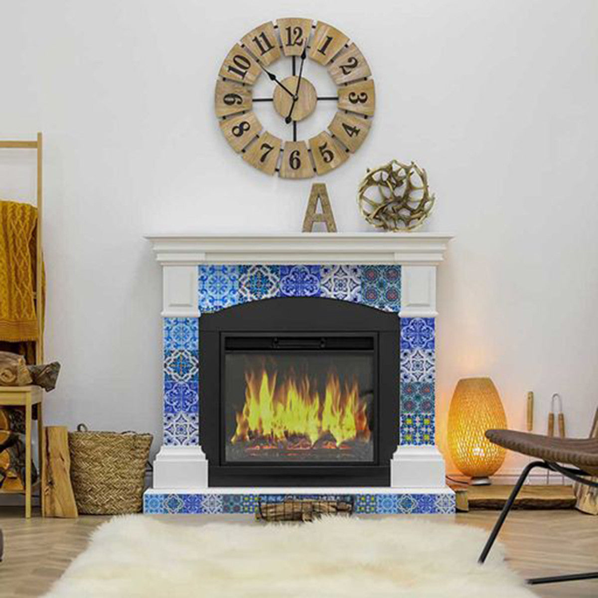 7" X 7" Greta Multi Mosaic Peel and Stick Tiles-6