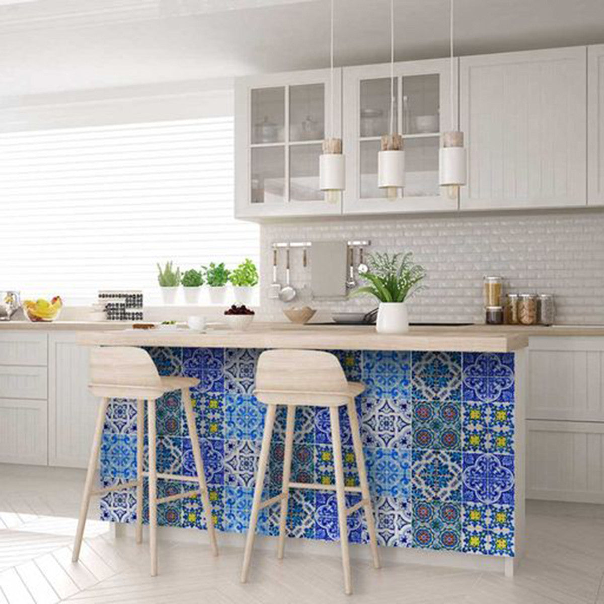 7" X 7" Greta Multi Mosaic Peel and Stick Tiles-7