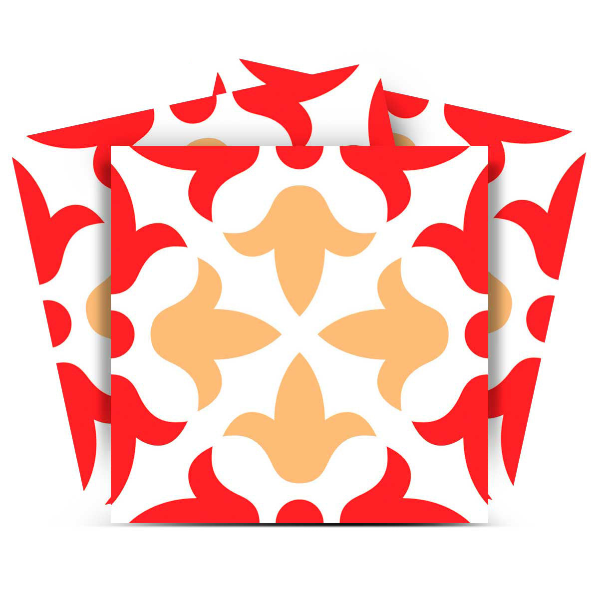 8" X 8" Roja Hola  Removable Peel and Stick Tiles-0
