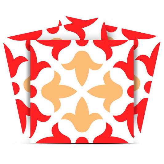 8" X 8" Roja Hola  Removable Peel and Stick Tiles-0