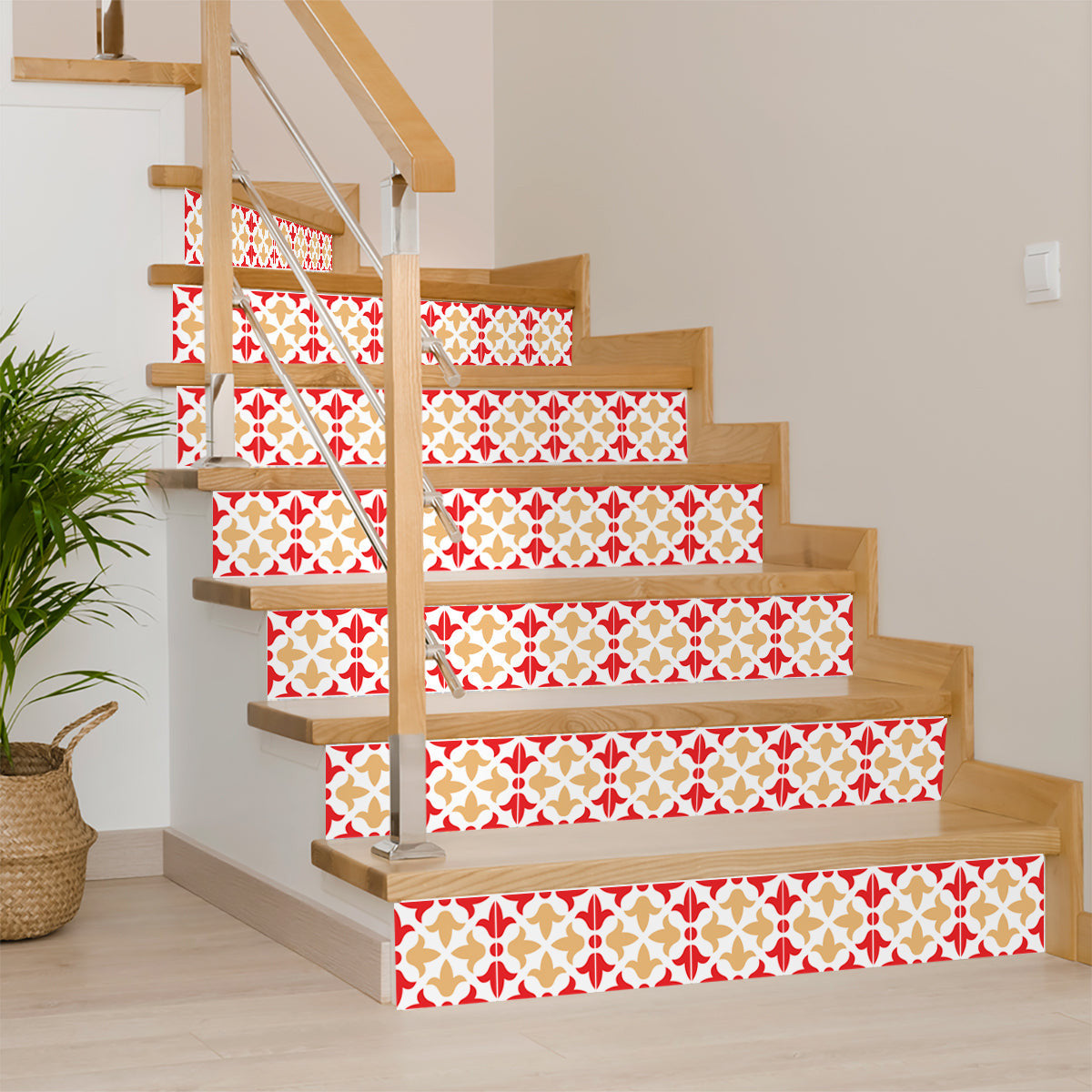8" X 8" Roja Hola  Removable Peel and Stick Tiles-3
