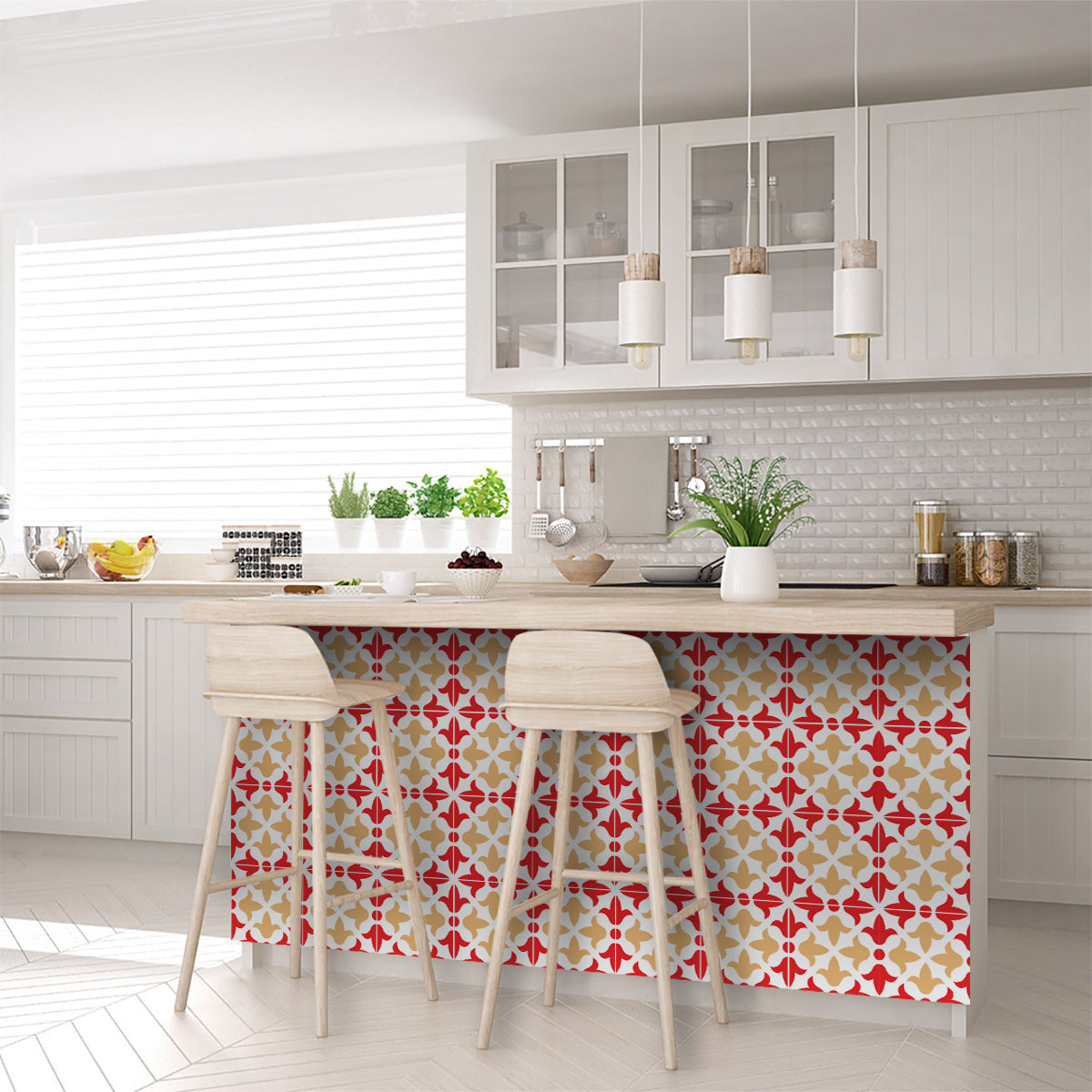 8" X 8" Roja Hola  Removable Peel and Stick Tiles-7