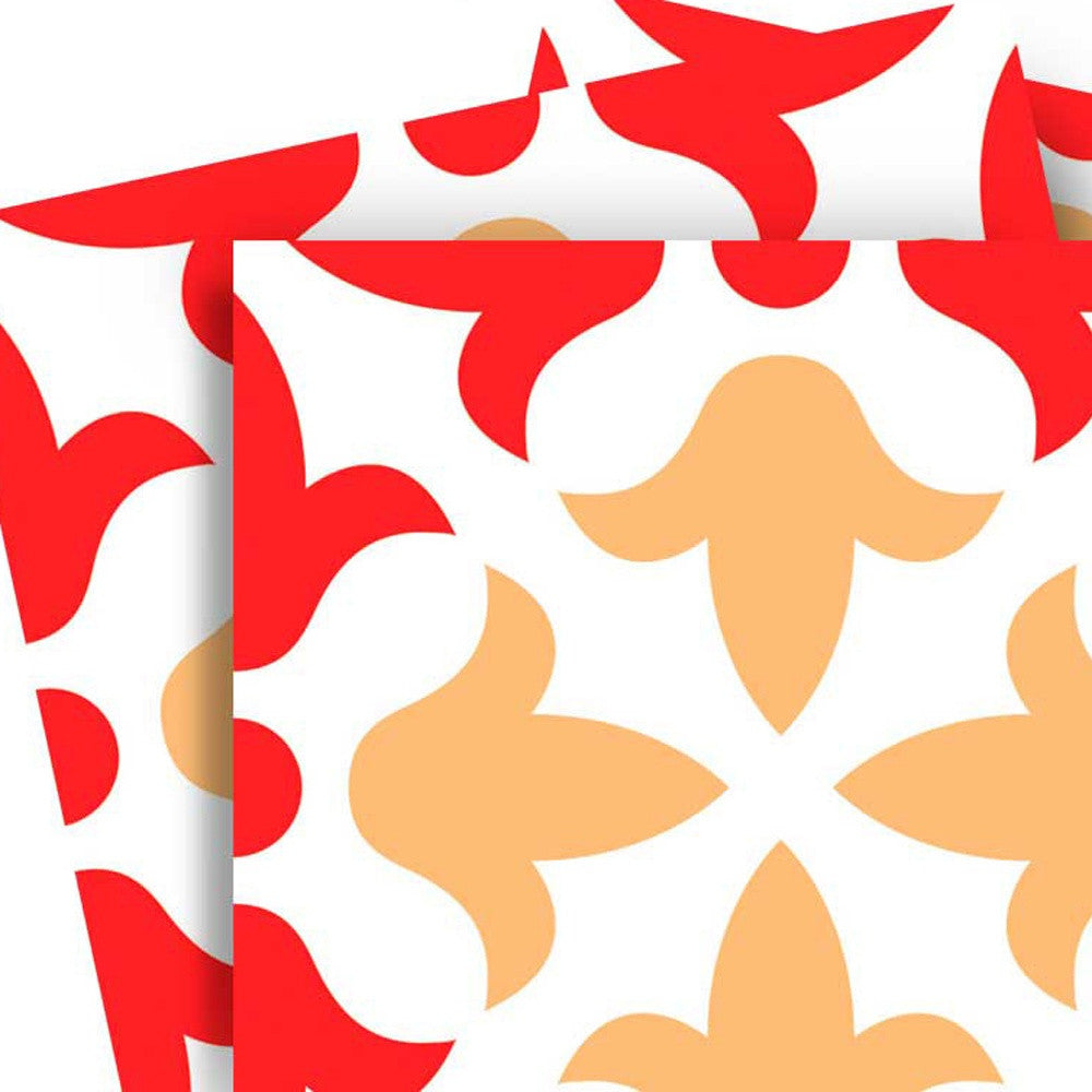 8" X 8" Roja Hola  Removable Peel and Stick Tiles-2