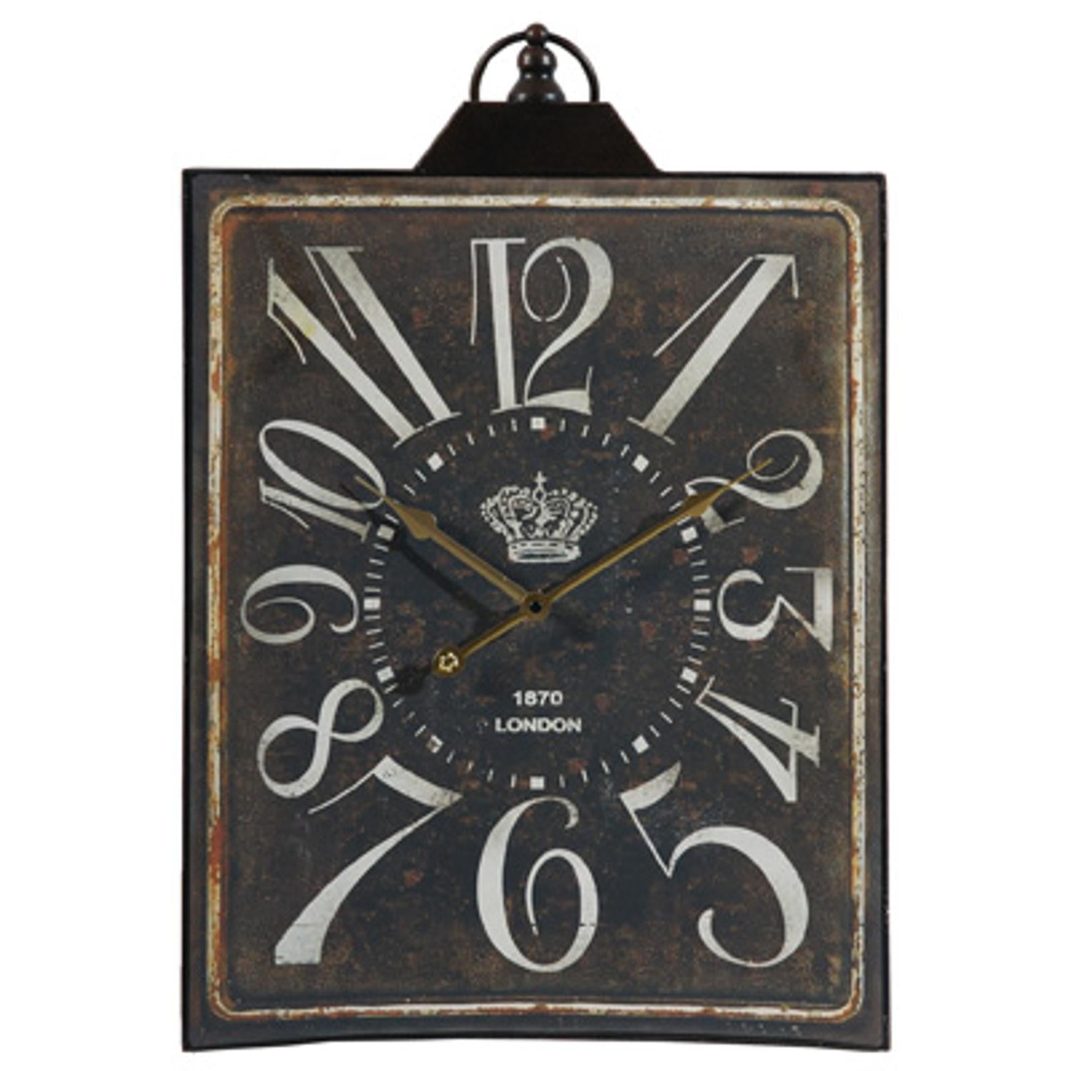 Vintage Style Black and White Iron Wall Clock-0