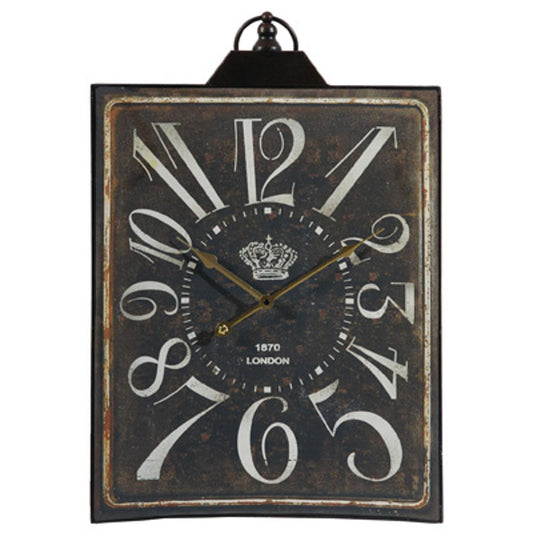 Vintage Style Black and White Iron Wall Clock-0