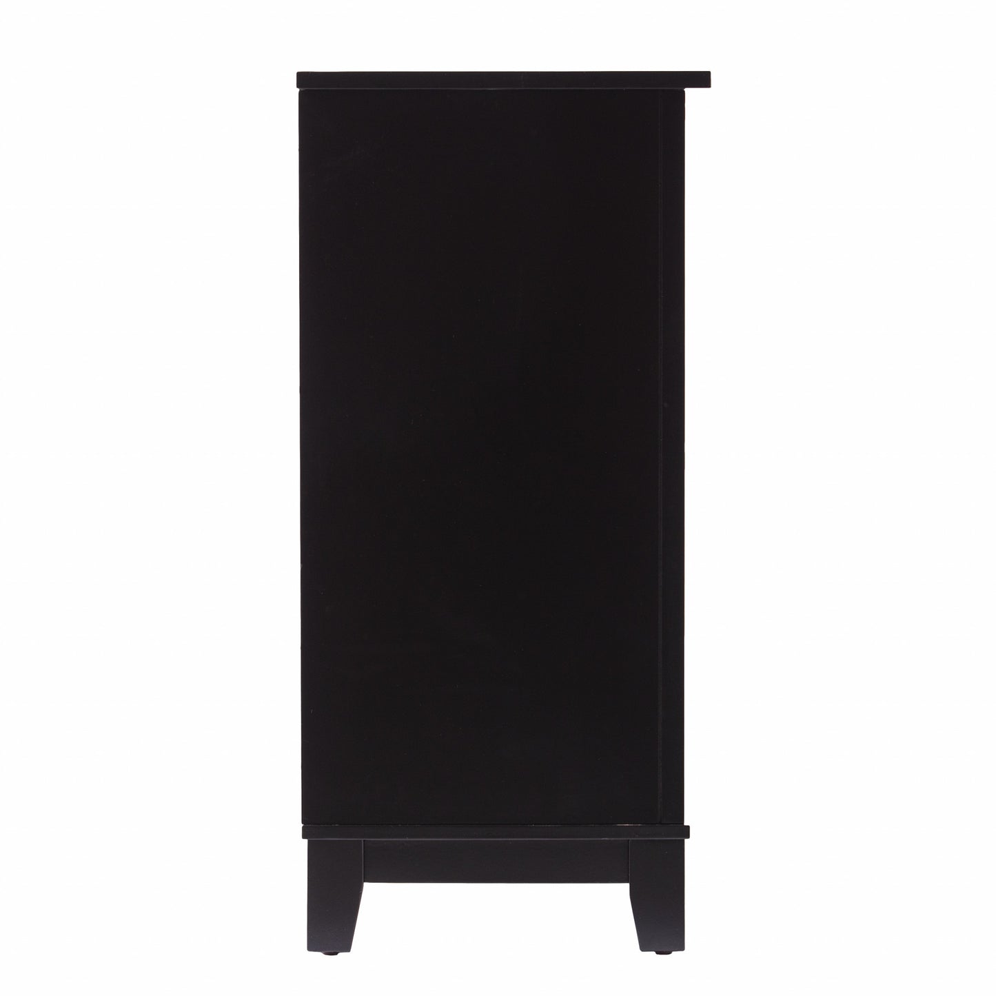 50" Black Solid Wood Two Drawer Sideboard-2