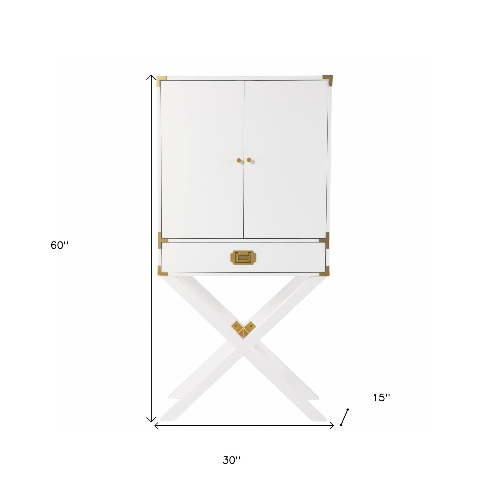 30" White Corner Display Stand With One Shelf And One Drawer-8
