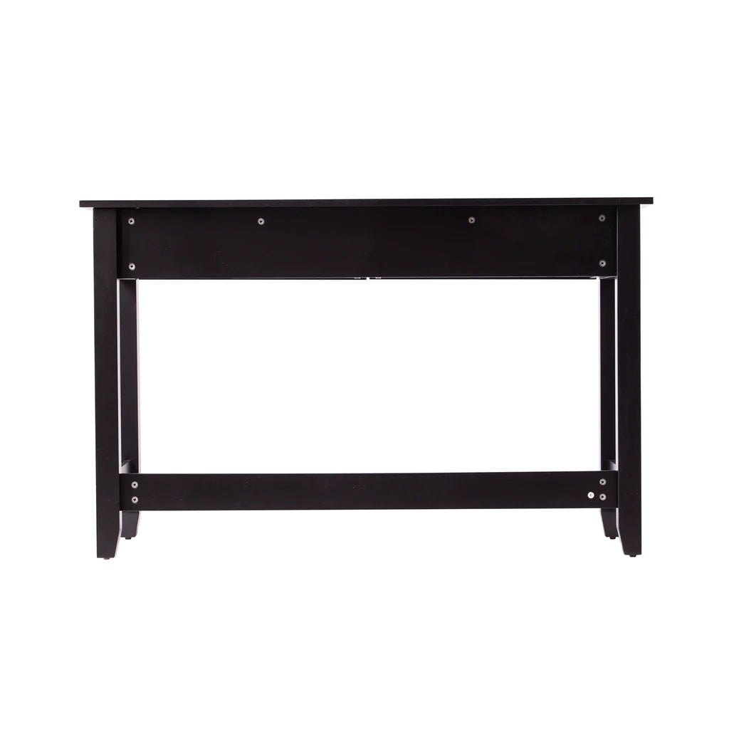 48" Black Console Table And Drawers-3