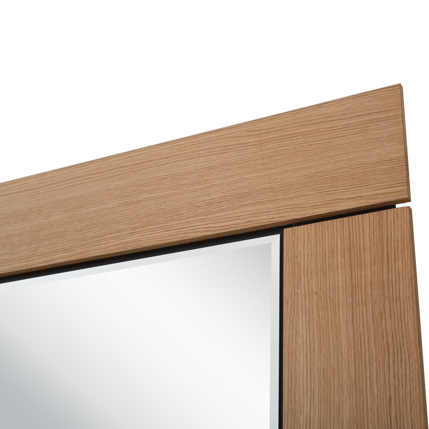 35" Brown Square Accent Wood Mirror-4