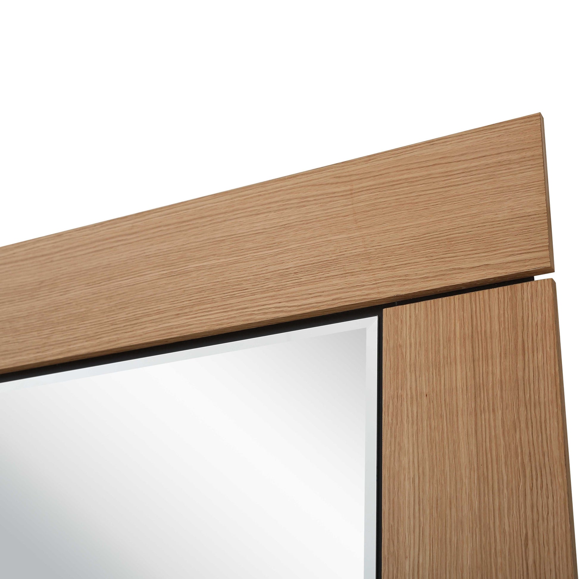 35" Brown Square Accent Wood Mirror-4