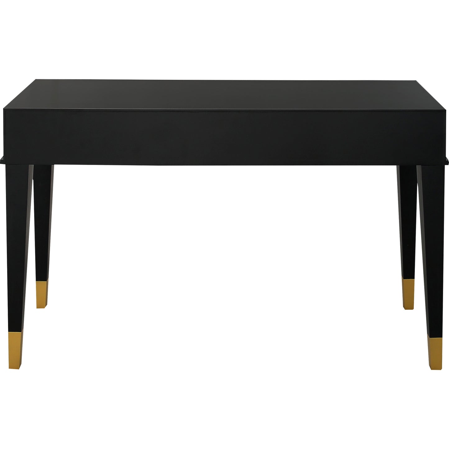47" Black Silver and Gold Wood Console Table And Drawers-4