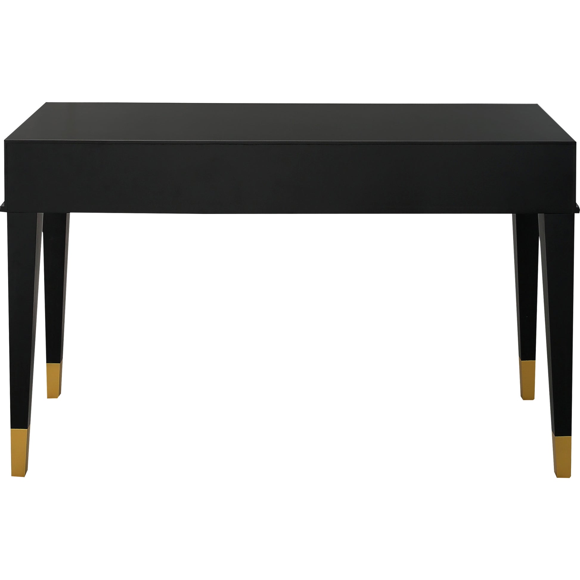 47" Black Silver and Gold Wood Console Table And Drawers-4