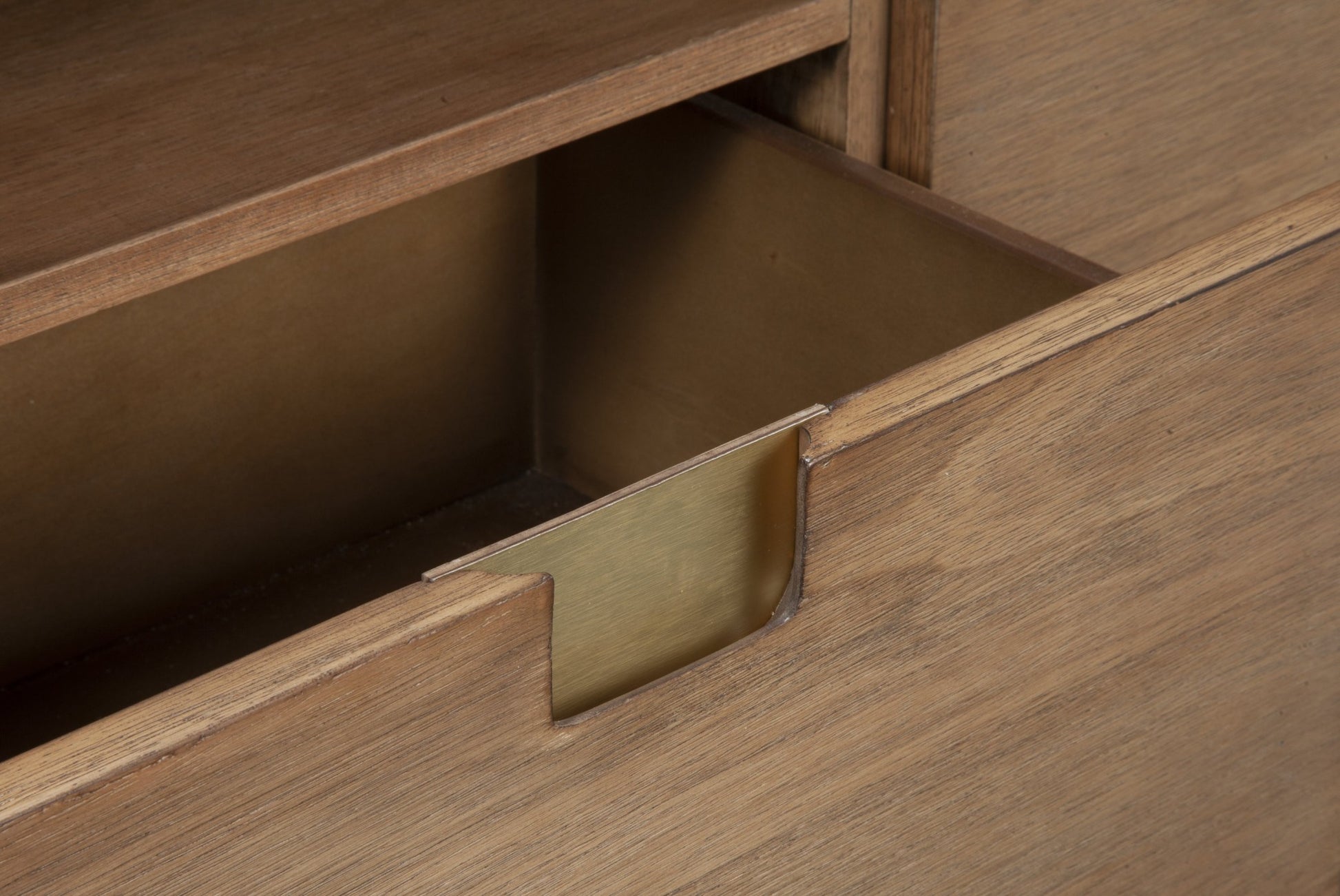 64" Sand Solid Wood Open shelving TV Stand-7