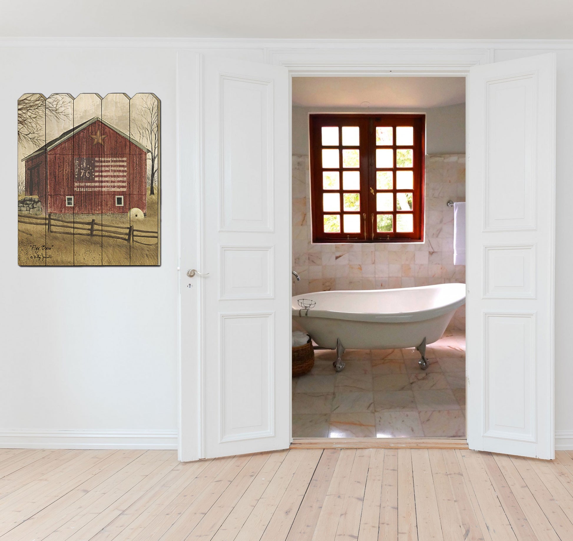 Flag Barn 1 Unframed Print Wall Art-3