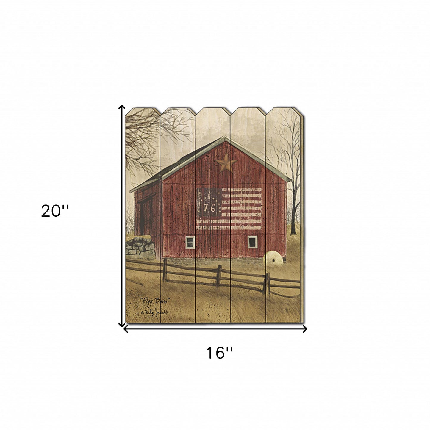 Flag Barn 1 Unframed Print Wall Art-4