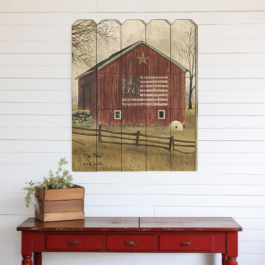 Flag Barn 1 Unframed Print Wall Art-0