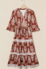 Katie Trim Tiered Maxi Dress