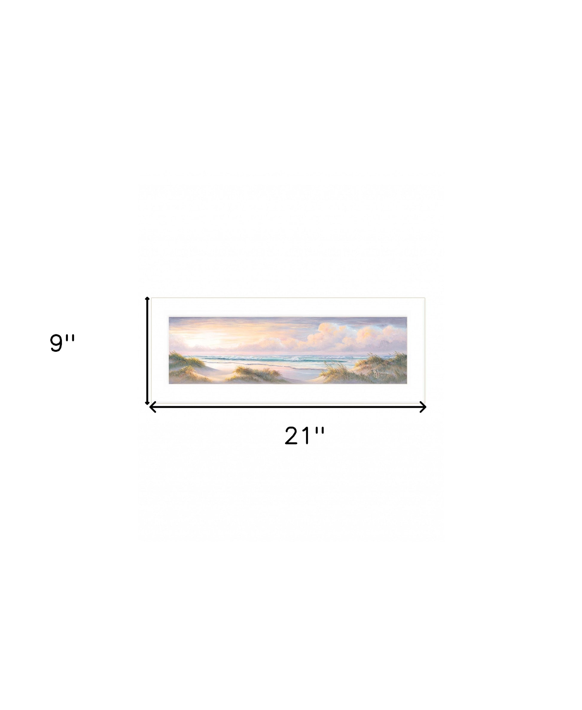 Seascape II 1 White Framed Print Wall Art-5