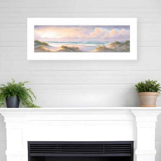 Seascape II 1 White Framed Print Wall Art-0