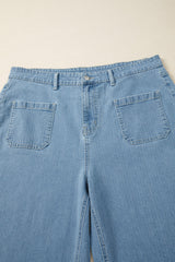 Adelyn Textured Wide Leg PLUS Jeans