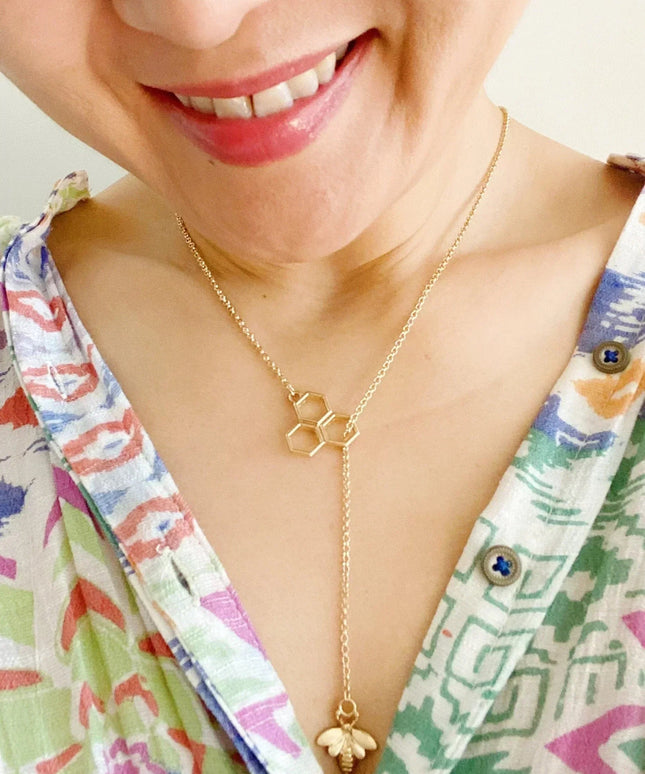 Bee With Me Necklace, Gold