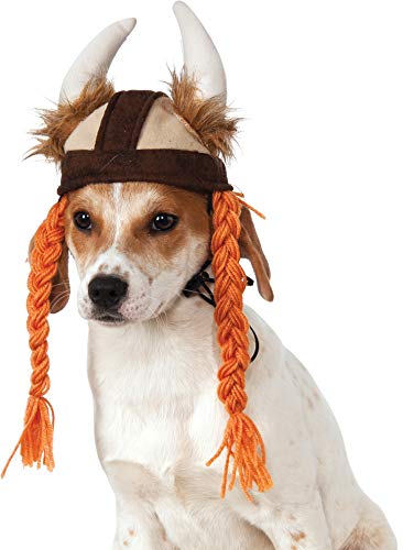 Pets Viking Hat with Braids Costume Accessory