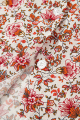 Carter Notched Puff Sleeve Blouse