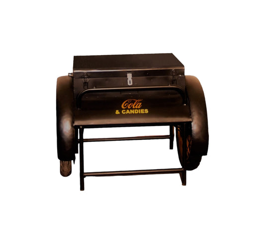 27" Black Steel End Table-0