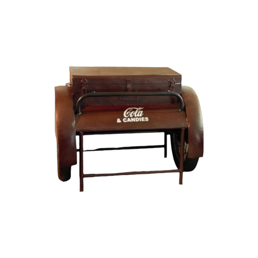 27" Maroon Steel End Table-0