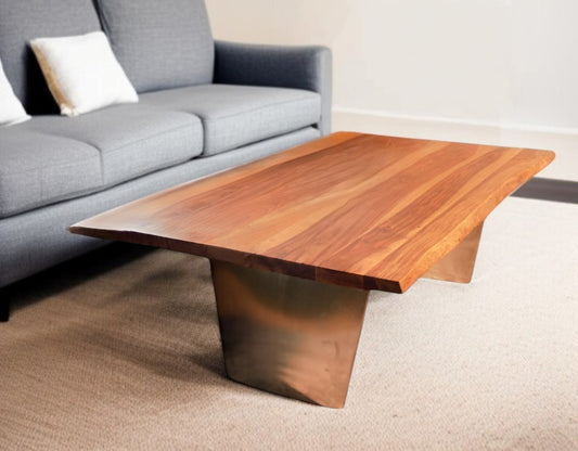 31" Natural Solid Wood Coffee Table-0