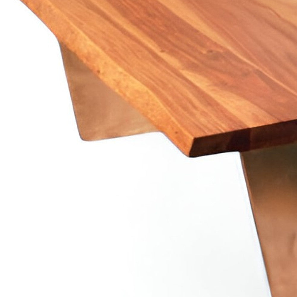 31" Natural Solid Wood Coffee Table-3