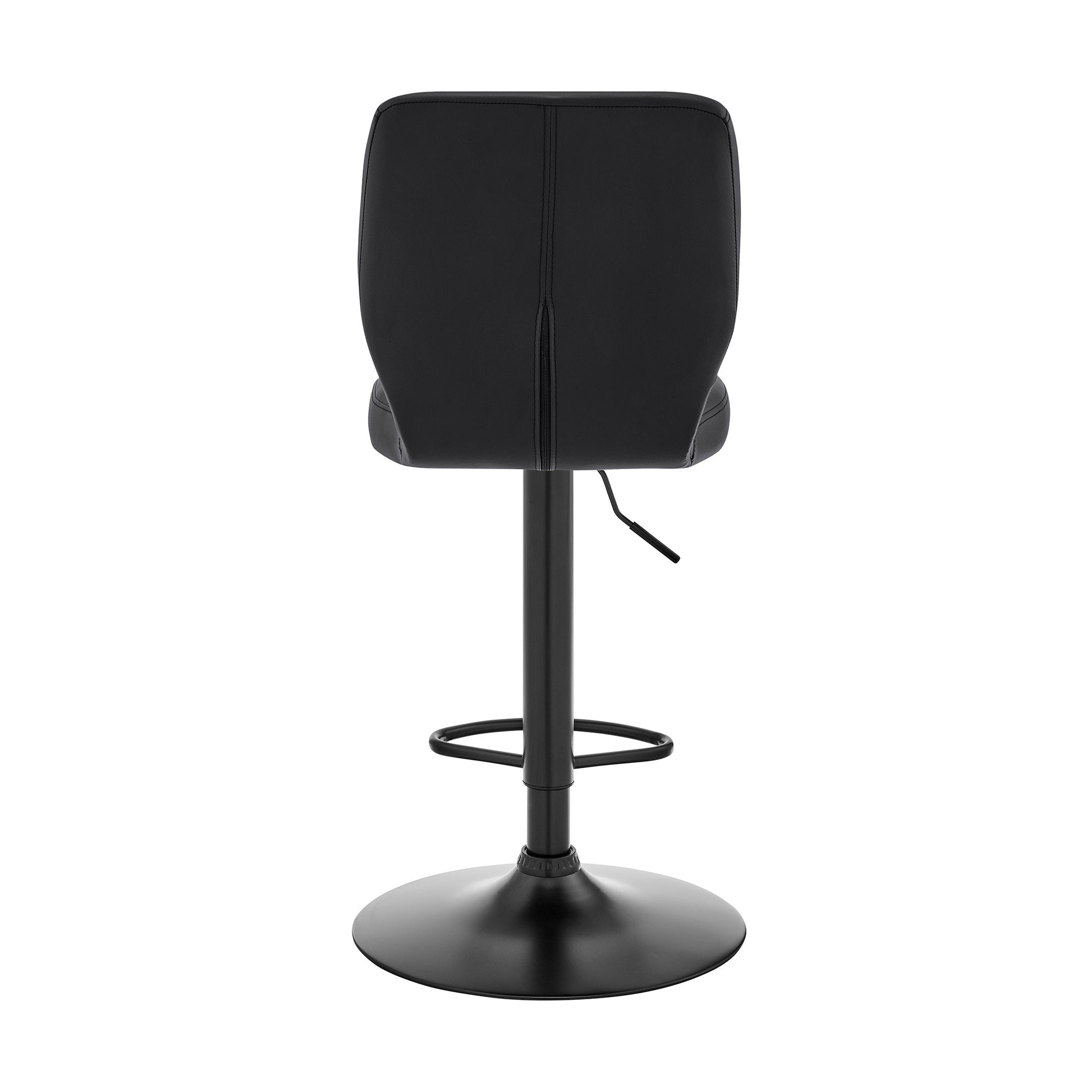 25" Black Iron Swivel Adjustable Height Bar Chair-2