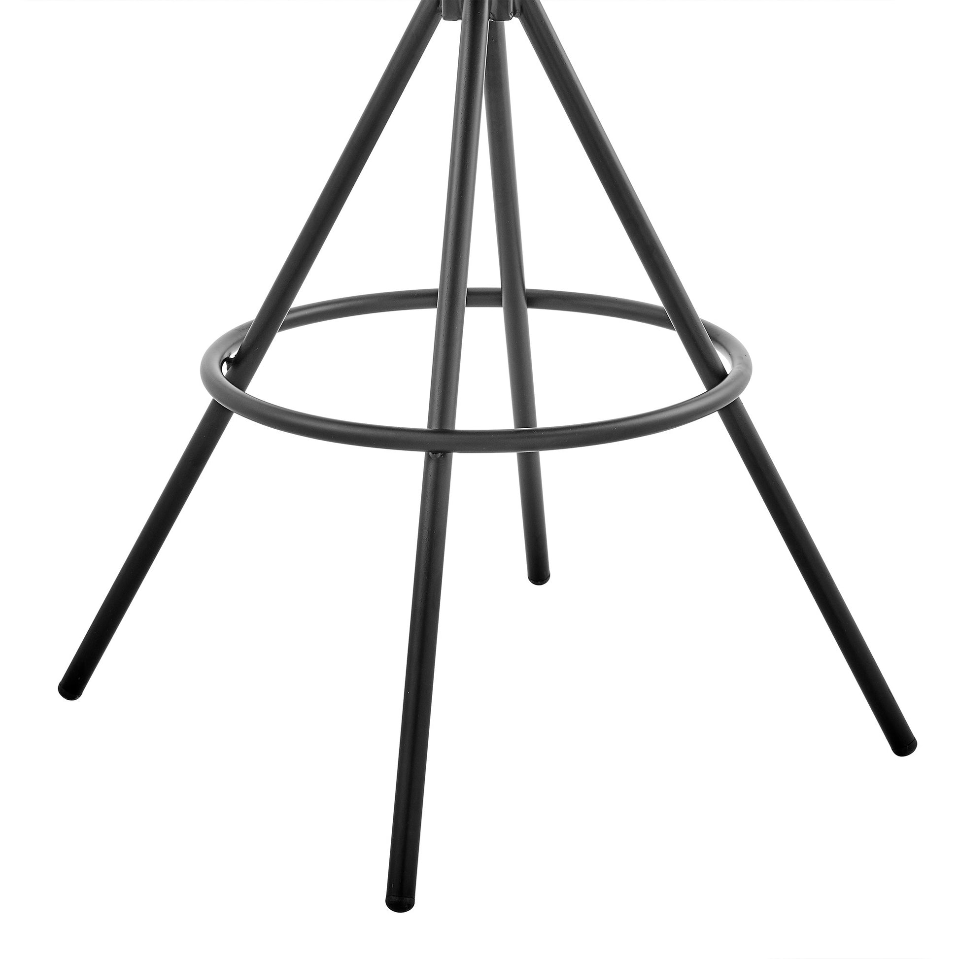 26" Charcoal And Black Iron Counter Height Bar Chair-6